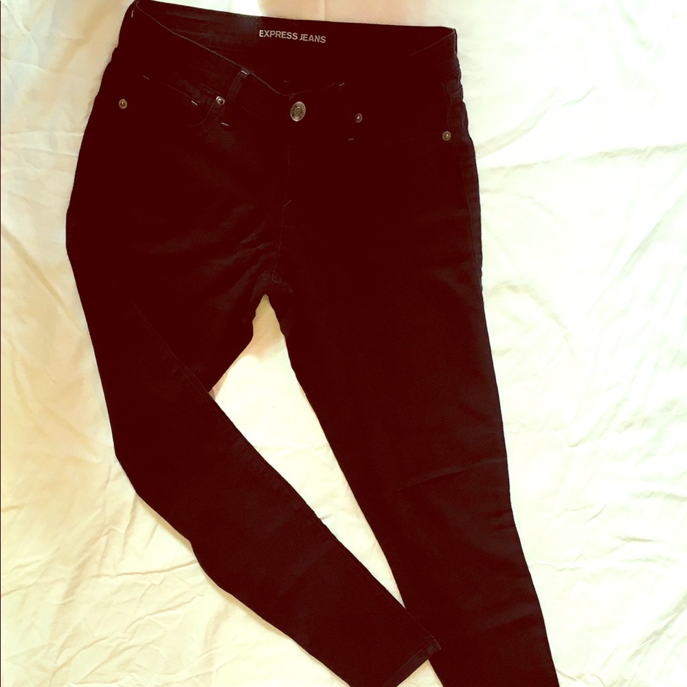 Express soft black skinny jeans